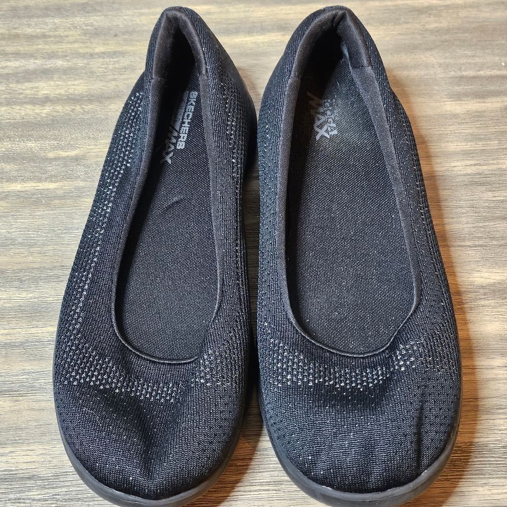 Black Go Step Lite Skechers Slip On Ballet Style Women's Shoes Size 11